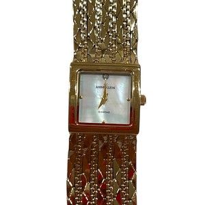 Vintage Anne Klein 9 Strand Gold Plate Analog Watch